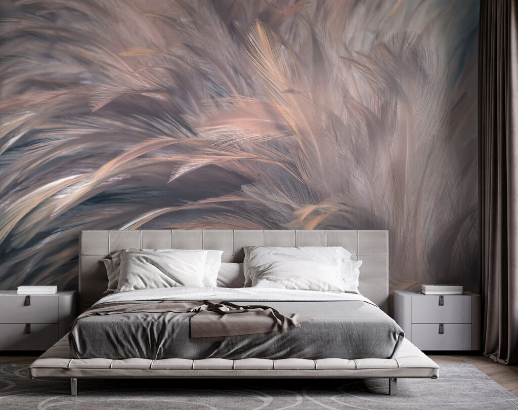 Pene gri, reflexe roz — interior 1