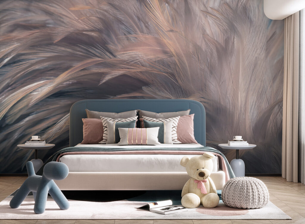 Pene gri, reflexe roz — interior 2