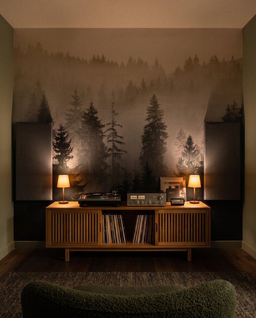 Pădure în lumină caldă — interior 5