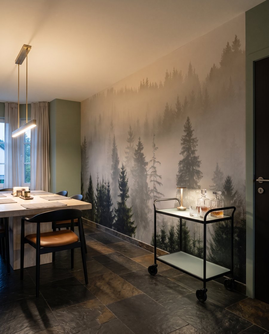 Pădure în lumină caldă — interior 7