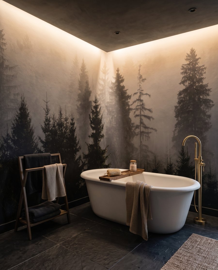 Pădure în lumină caldă — interior 8