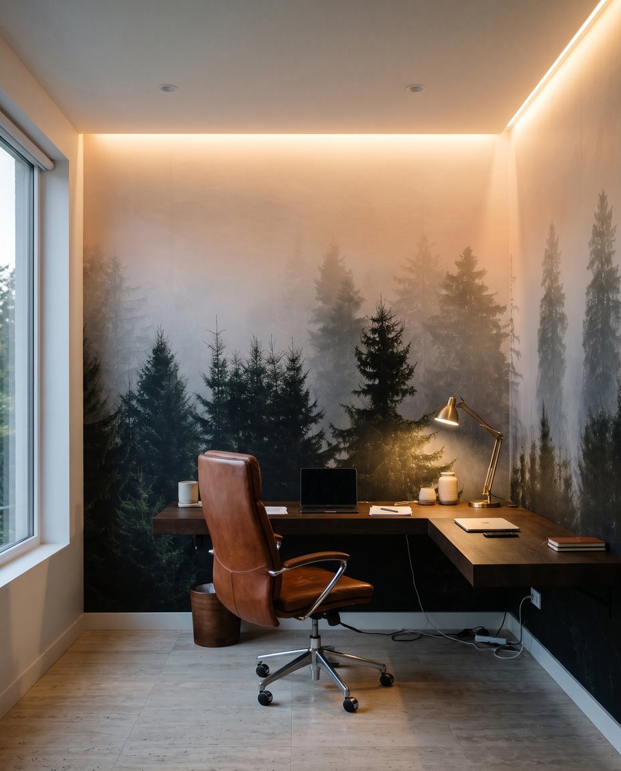 Pădure în lumină caldă — interior 9