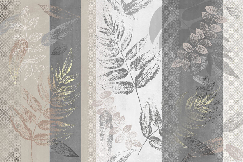 Ramuri peste dungi gri — design complet