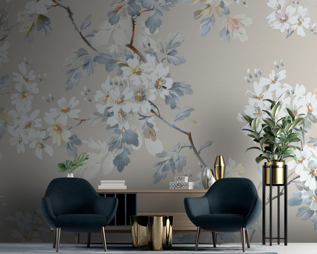 Ramuri albe pe bej-gri — interior 2