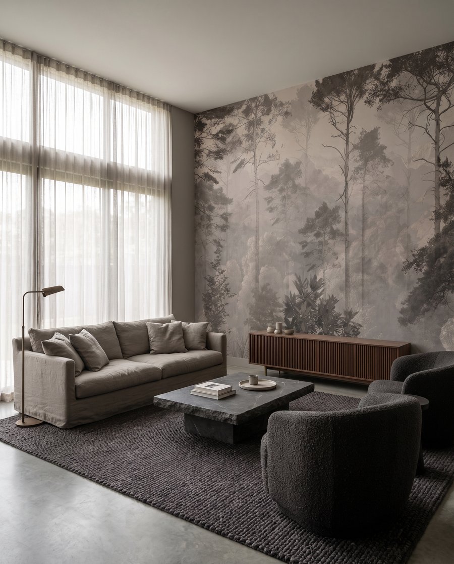 Pini ieșind din ceață — interior 4