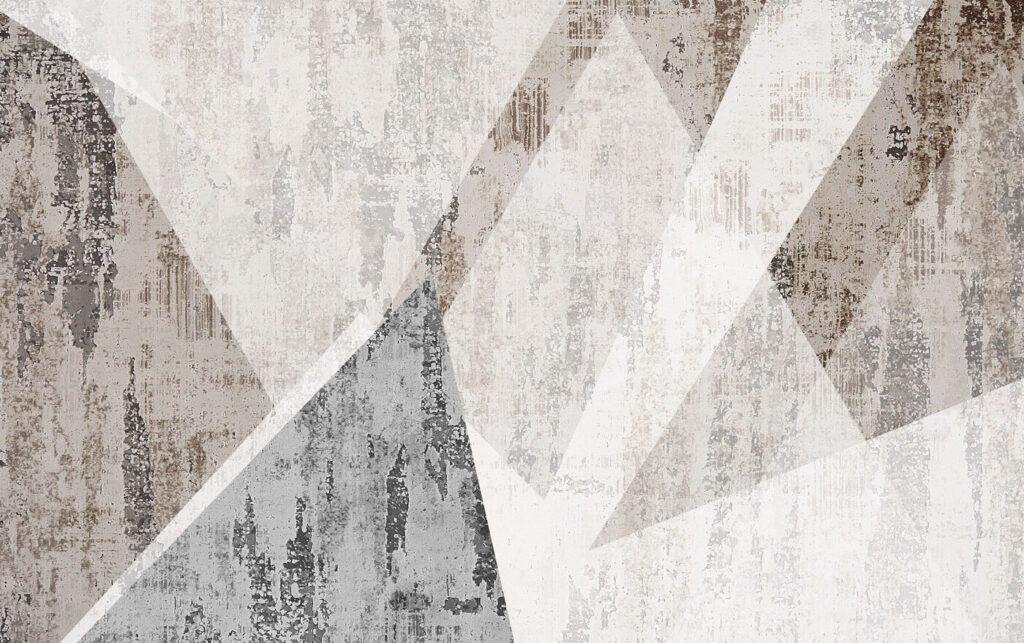 Triunghiuri gri uzate — design complet