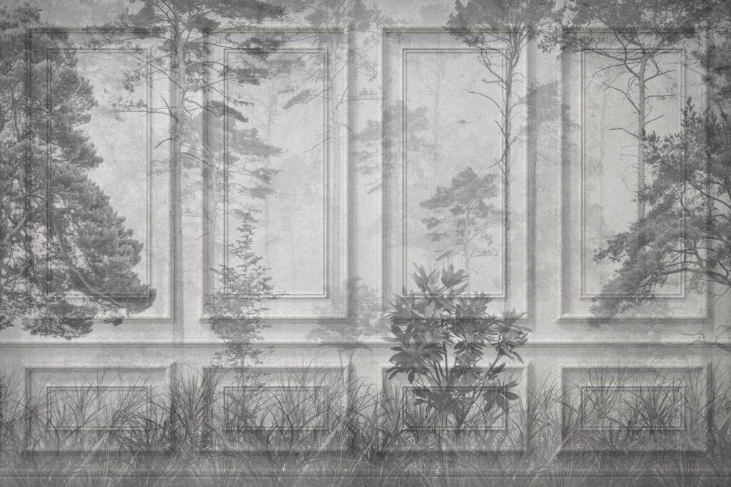 Pădure pe panouri vechi — design complet