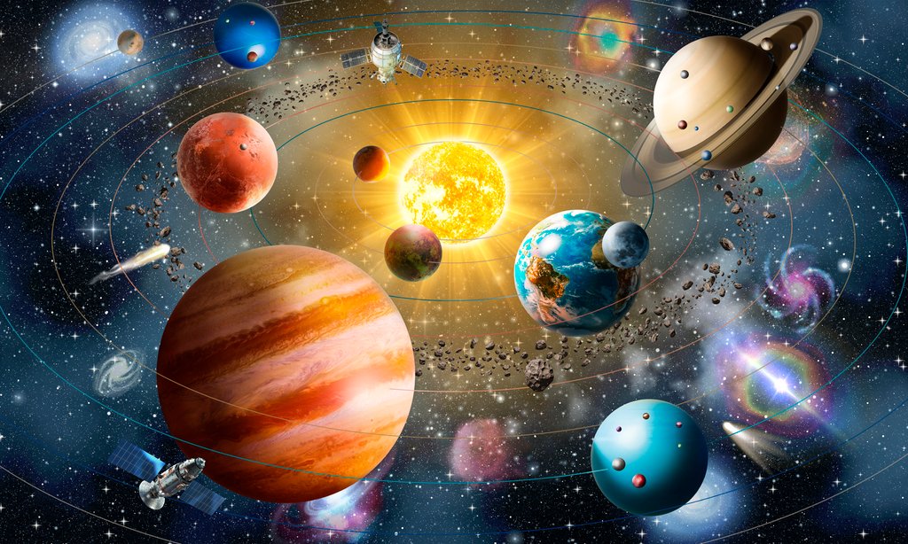 Planete în jurul soarelui — design complet