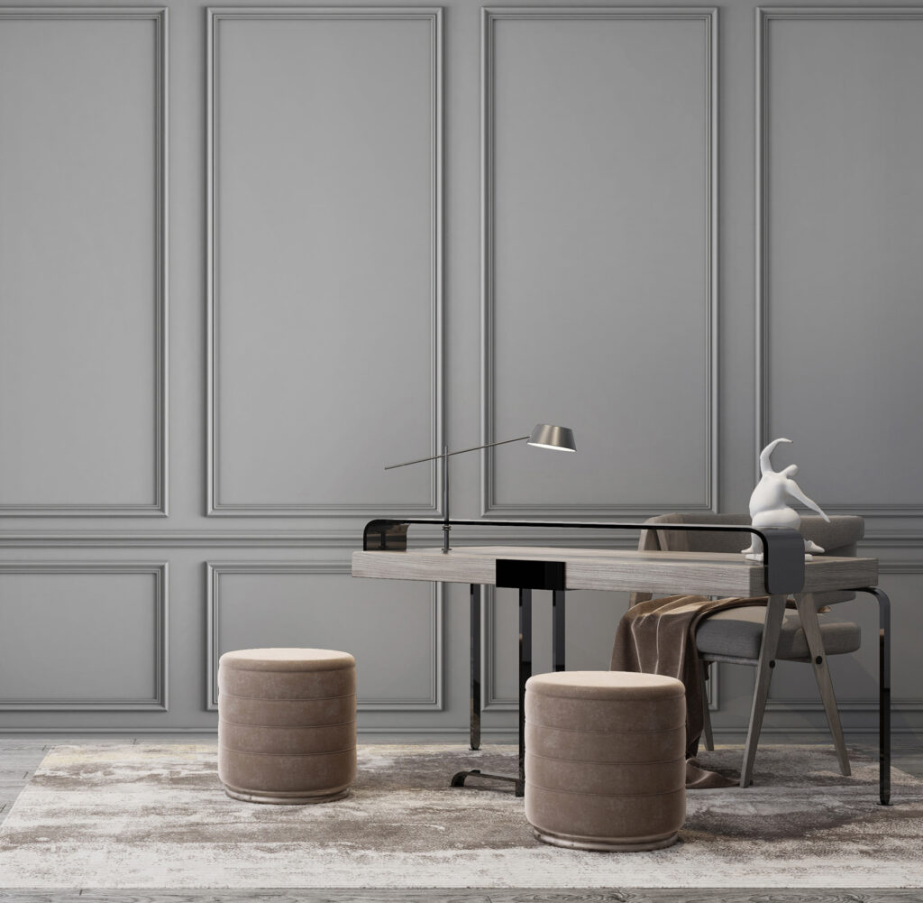 Panouri antracit cu rame — interior 1