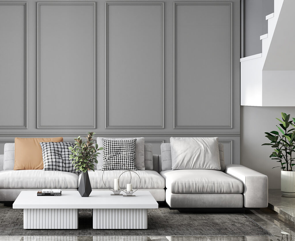 Panouri antracit cu rame — interior 3