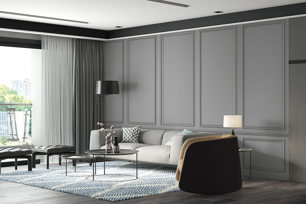 Panouri antracit cu rame — interior 7
