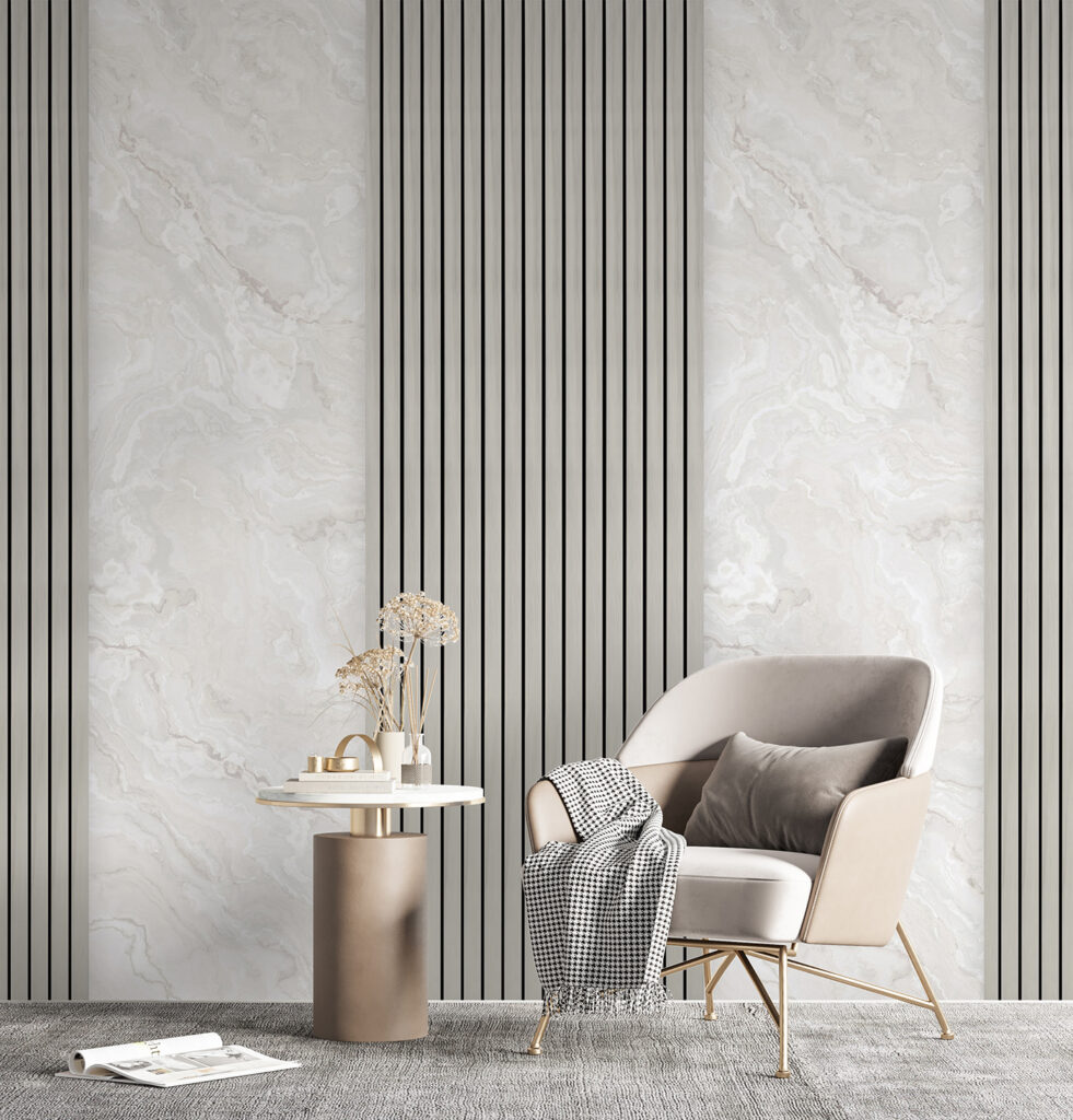 Panouri deschise cu dungi — interior 3