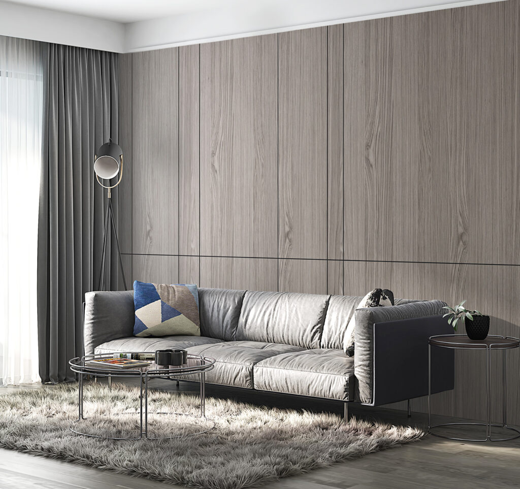 Panouri verticale gri — interior 3