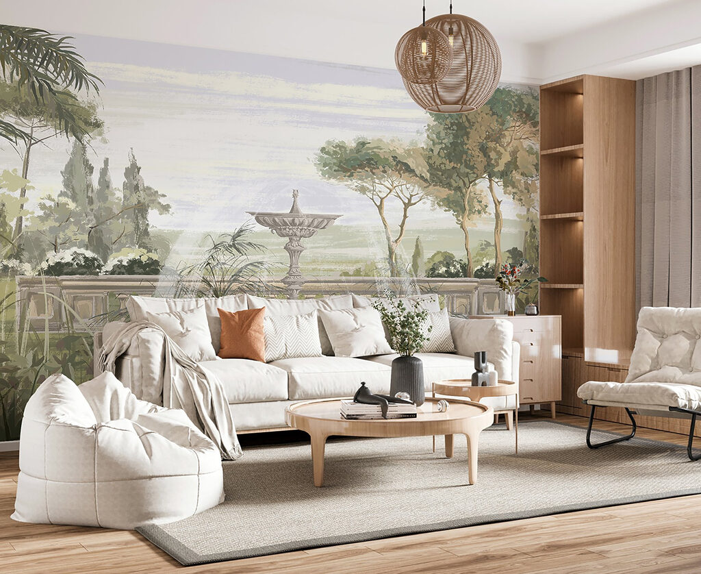 Fântână în grădină tropicală — interior 2