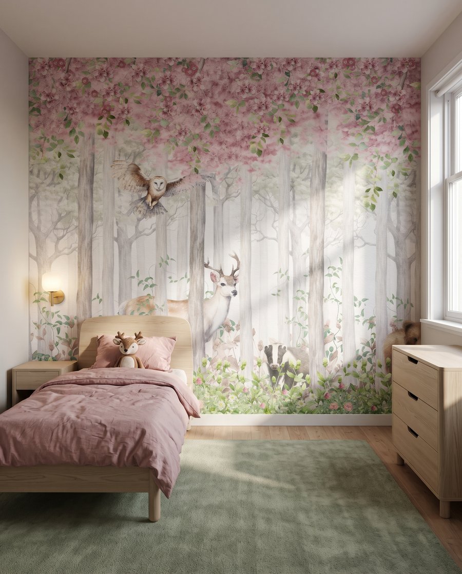 Animale sub crengi roz — interior 2
