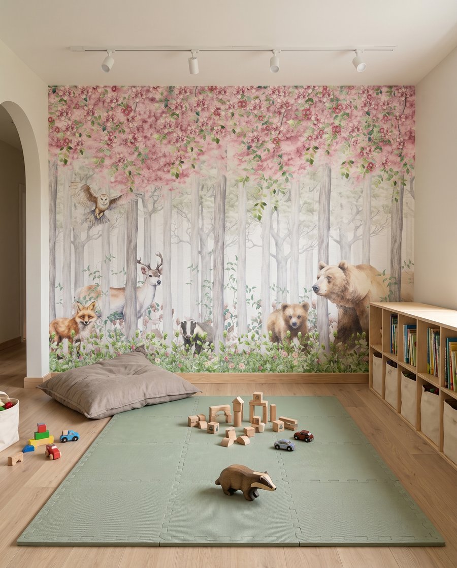 Animale sub crengi roz — interior 3