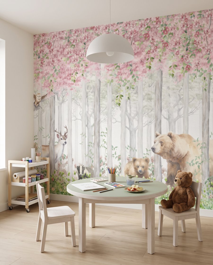 Animale sub crengi roz — interior 4
