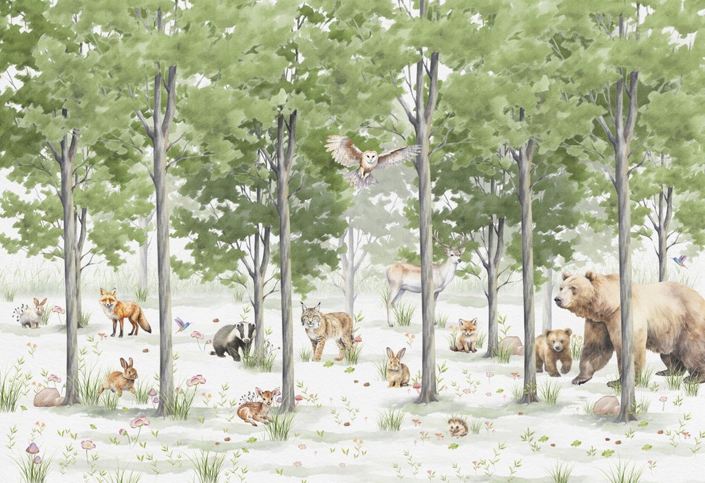 Animale pe o poiană — design complet