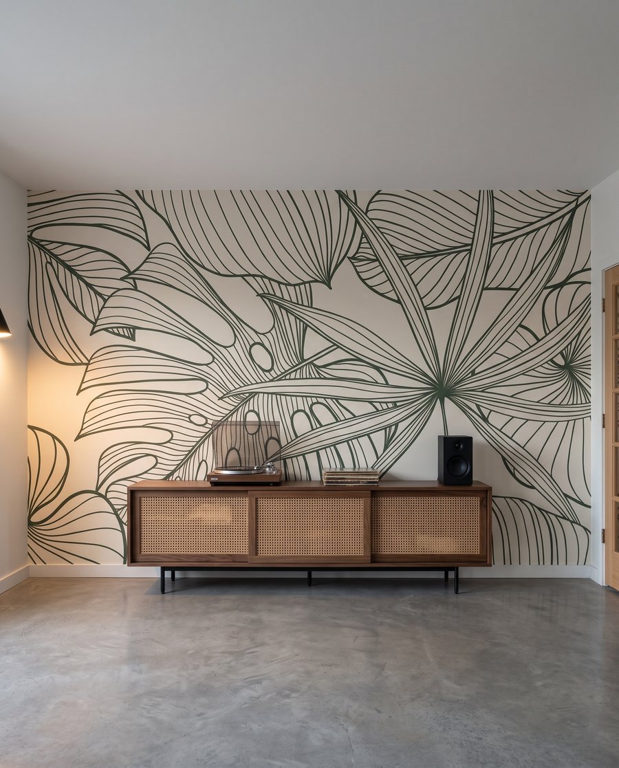 Frunze în contur verde — interior 4
