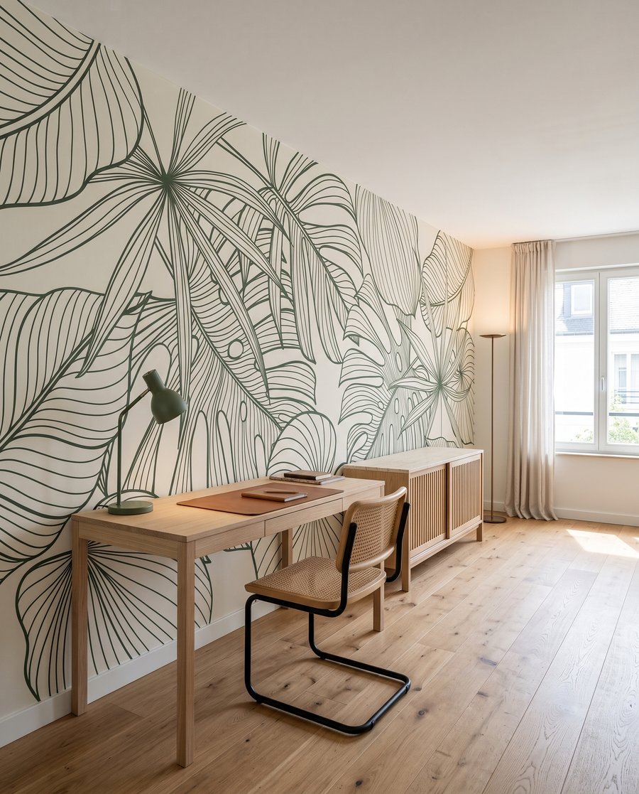 Frunze în contur verde — interior 8