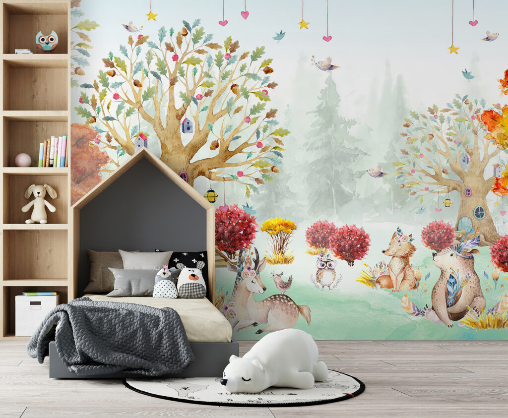 Animale lângă cabană — interior 1