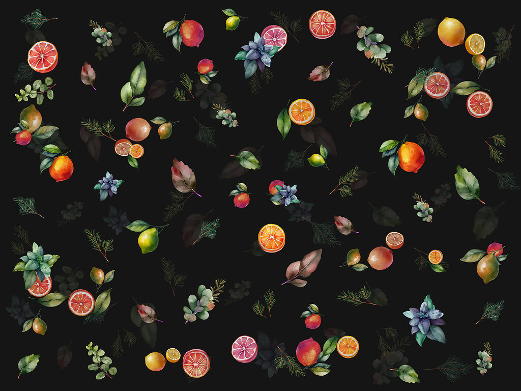 Fructe și frunze — design complet
