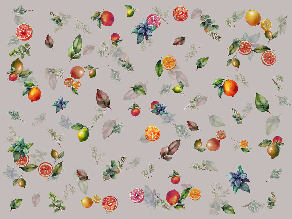 Fructe și frunze — design complet