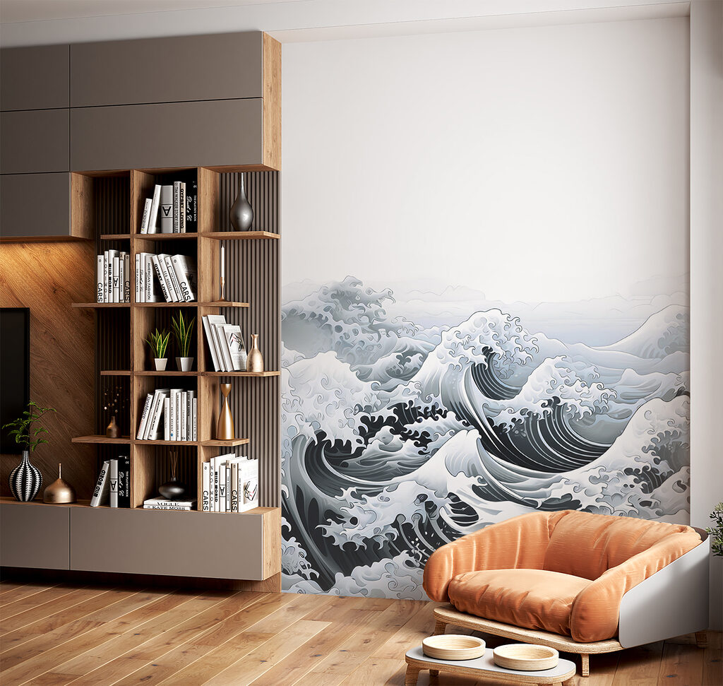 Valuri în stil xilogravură — interior 4