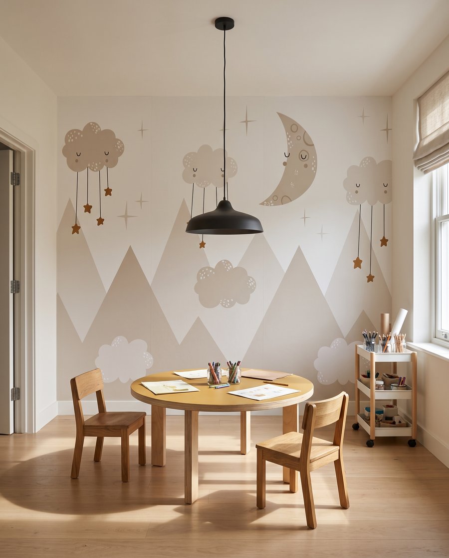 Lună deasupra munților — interior 3