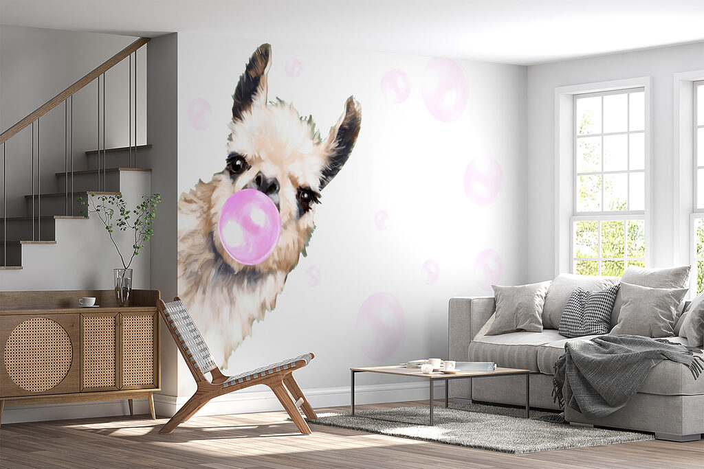 Lama face un balon — interior 3