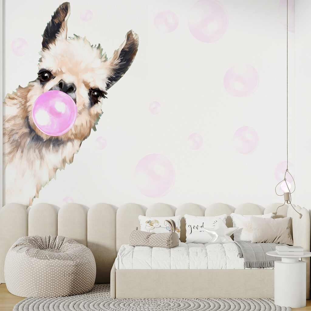 Lama face un balon — interior 4