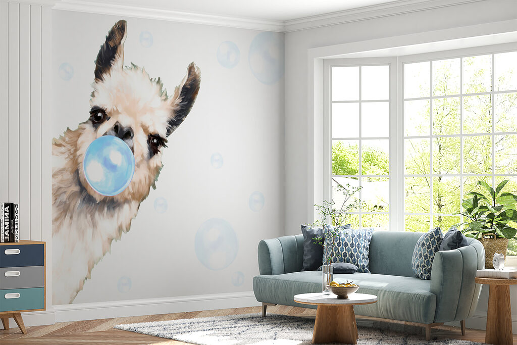 Lama face un balon — interior 3