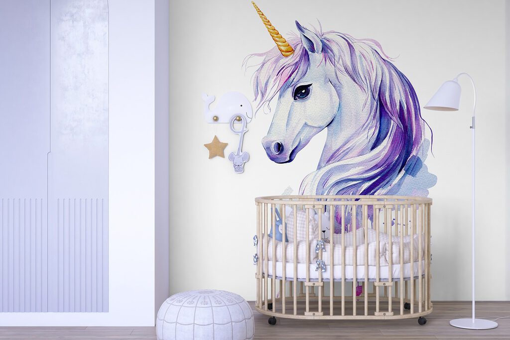 Unicorn în acuarelă violet — interior 5