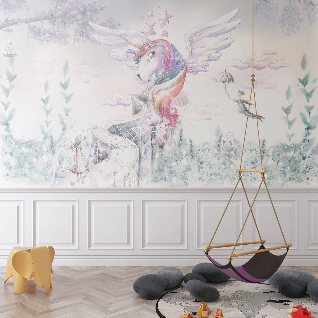 Unicorn înaripat printre flori — interior 2