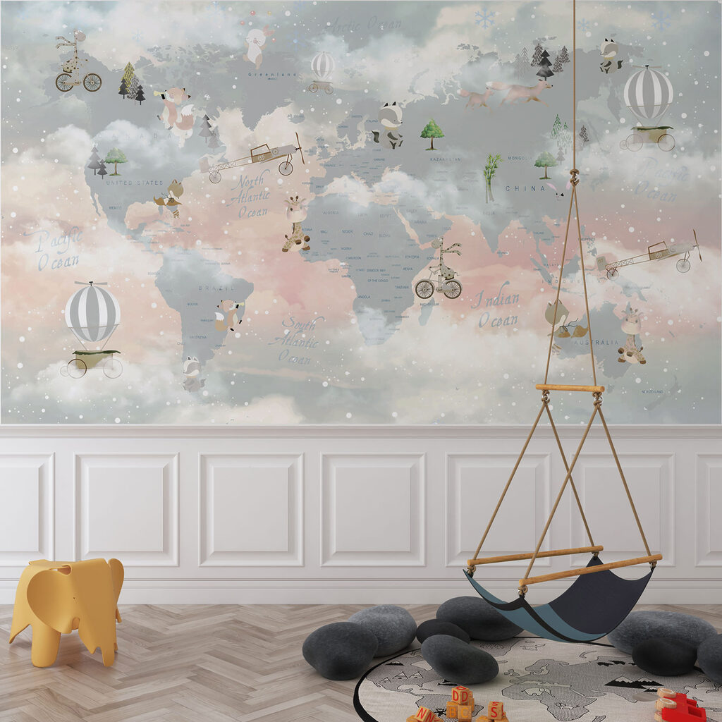 Harta lumii printre nori — interior 1