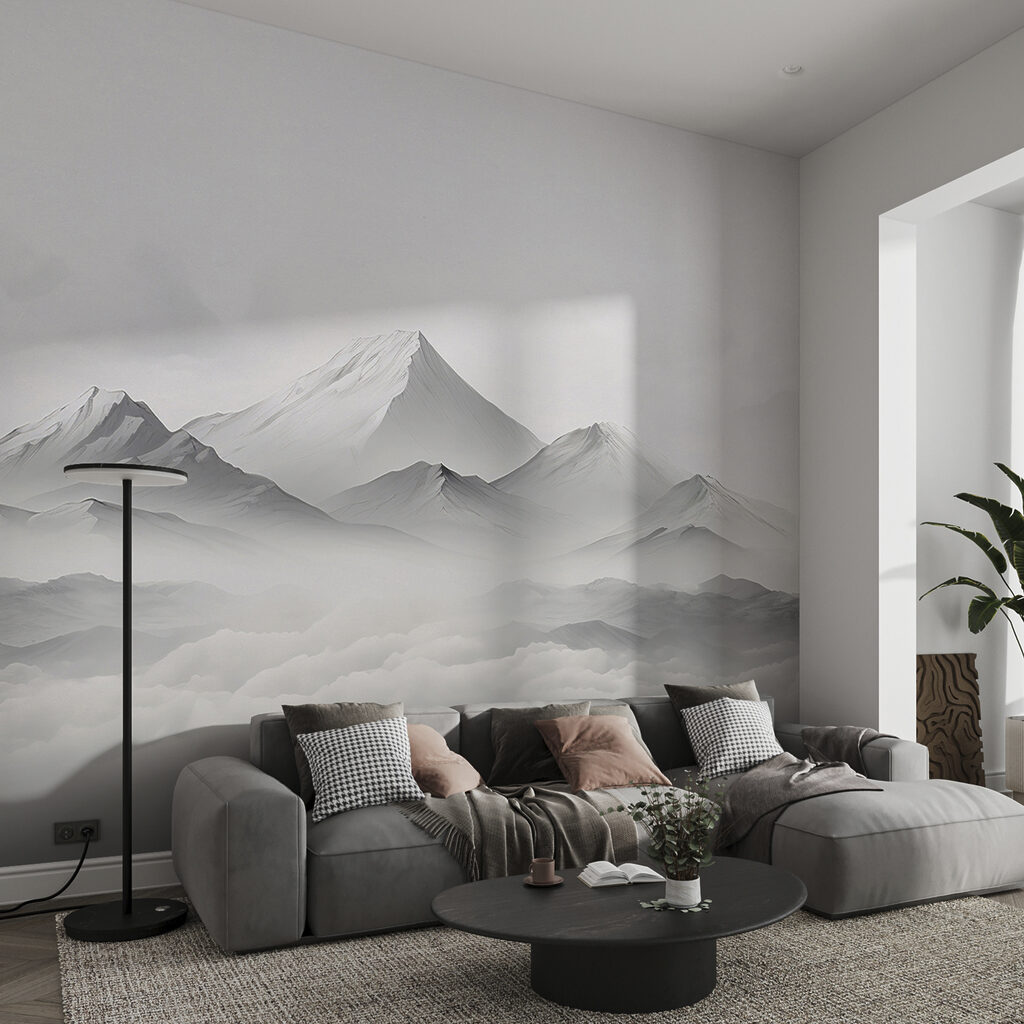 Vârf alb deasupra norilor — interior 2