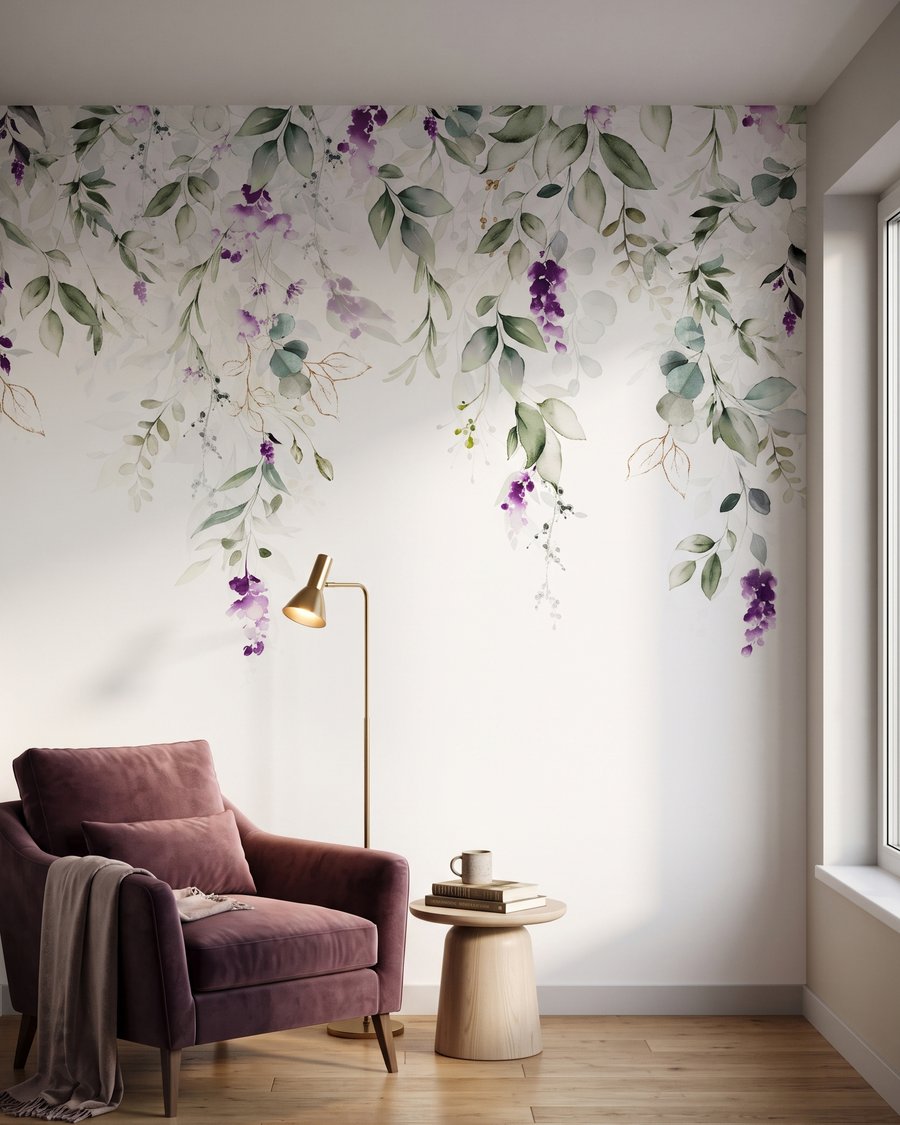 Flori mov pe ramuri — interior 4