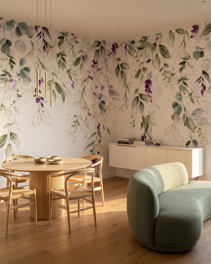 Flori mov pe ramuri — interior 6