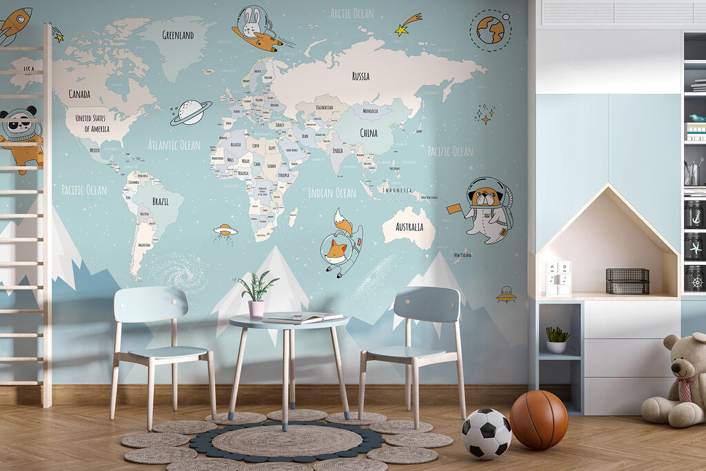 Hartă cu astronauți — interior 1