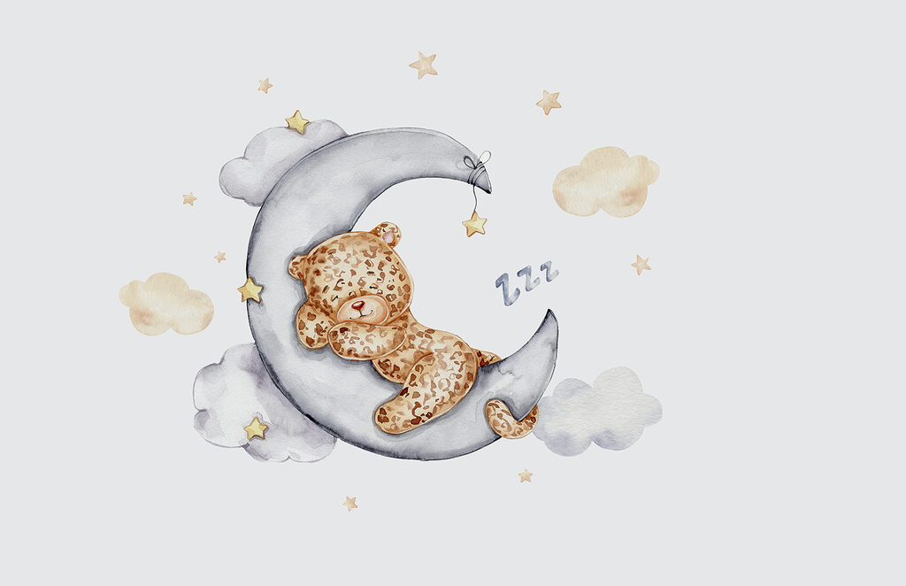 Pisicuță pătată pe lună — design complet