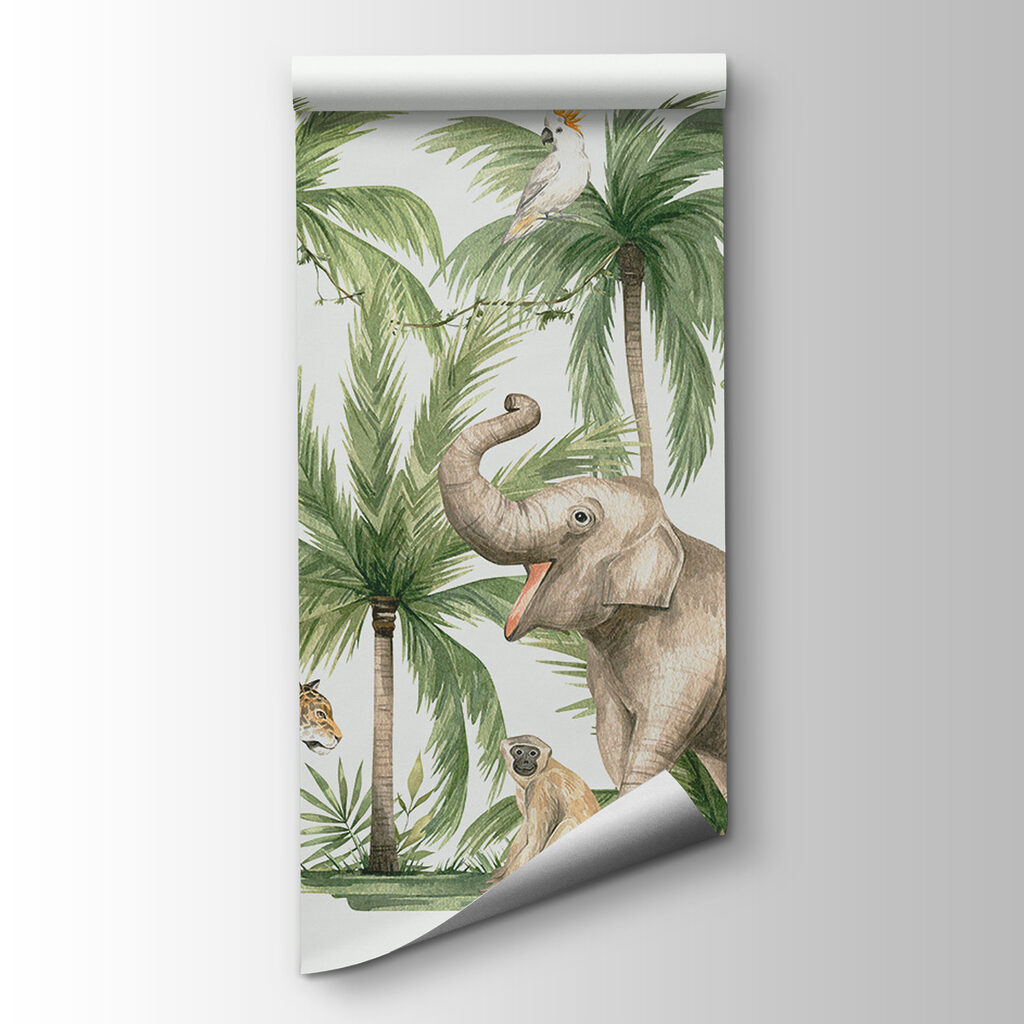 Elefant printre palmieri — vizualizare produs
