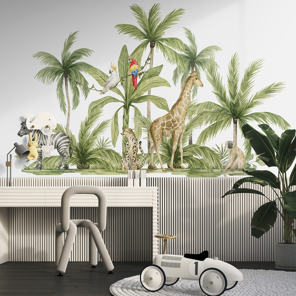 Girafe printre palmieri — interior 2