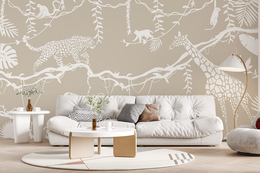 Animale în contururi albe — interior 1