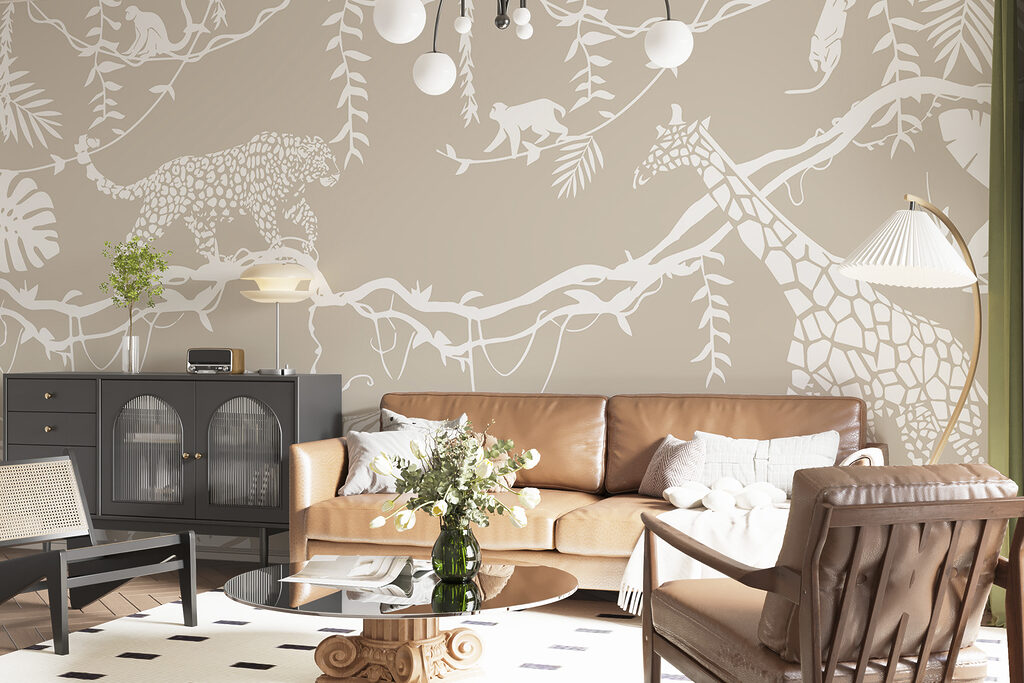 Animale în contururi albe — interior 2