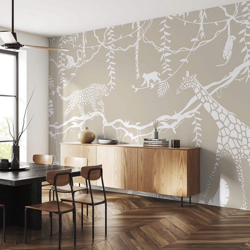 Animale în contururi albe — interior 3
