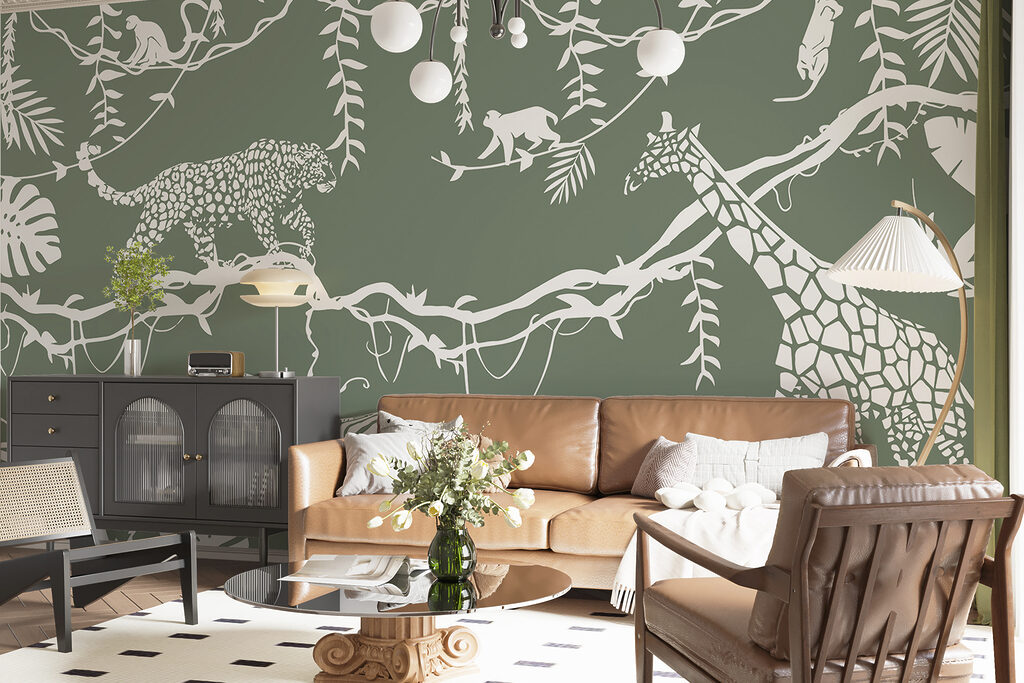 Animale în contururi albe — interior 1