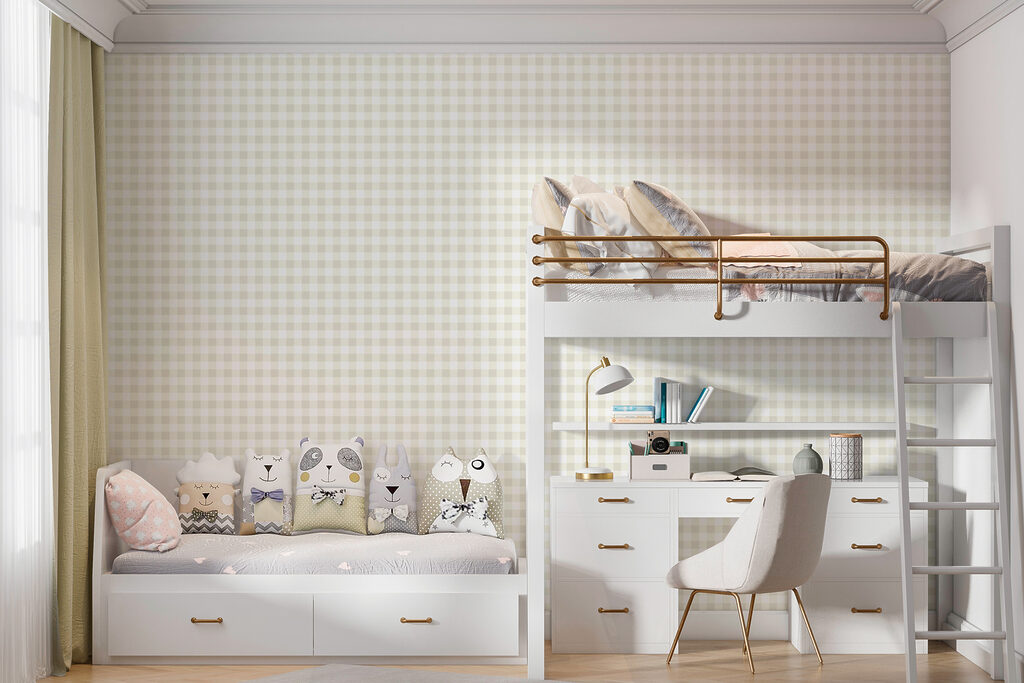 Pătrățele în tonuri pastelate — interior 1