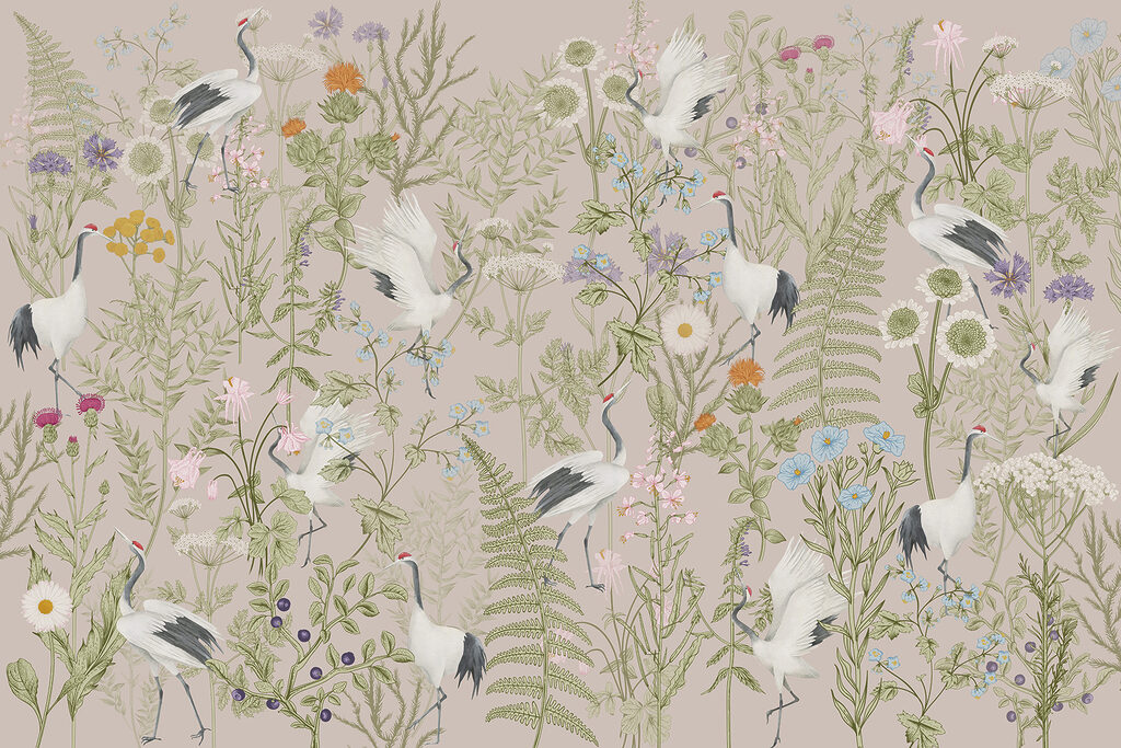 Egrete printre flori — design complet