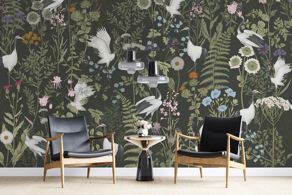 Egrete printre flori — interior 2
