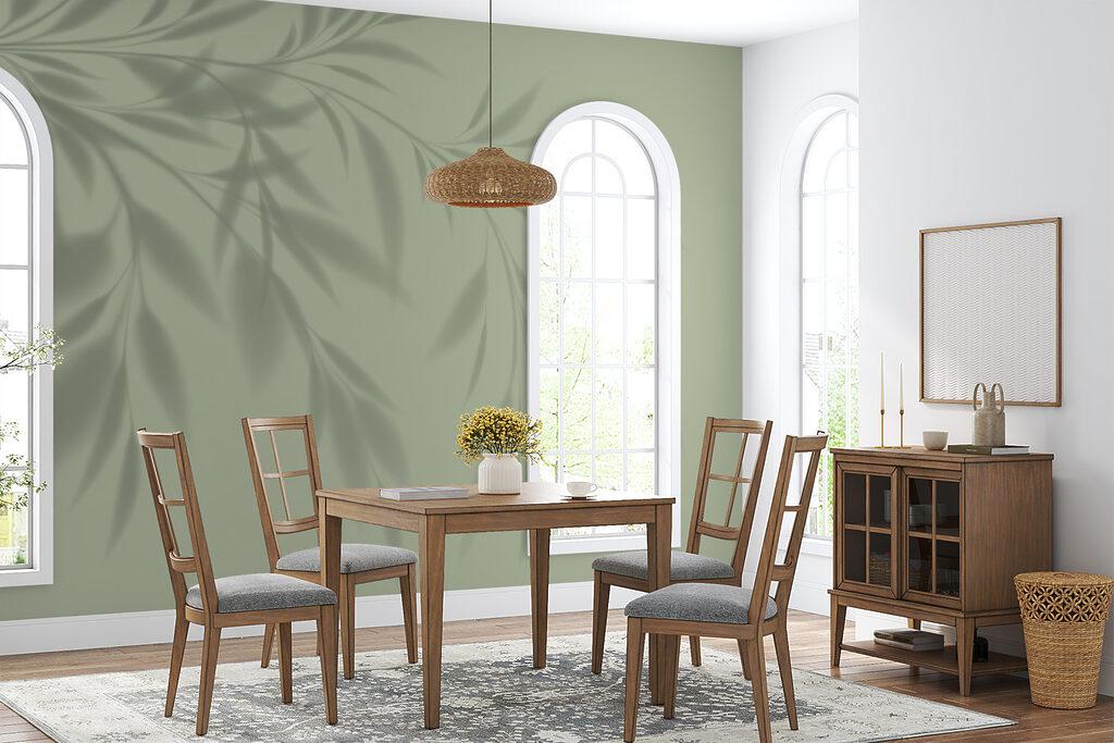 Umbra frunzelor pe verde — interior 3